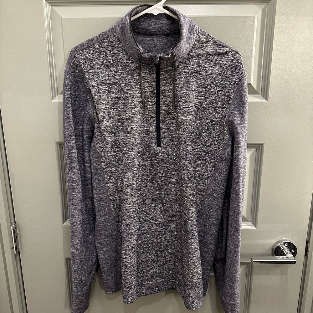 Lululemon Men's Gray Quarter-Zip Pullover Sweater